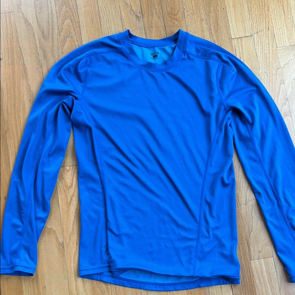 Men's QOR Brand Blue Long Sleeve Shirt